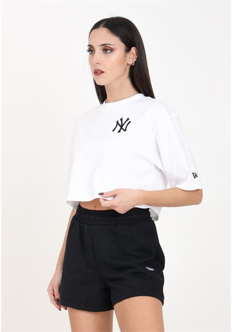 New York Yankees MLB Lifestyle Women's Crop T-Shirt White NEW ERA | 60435316.